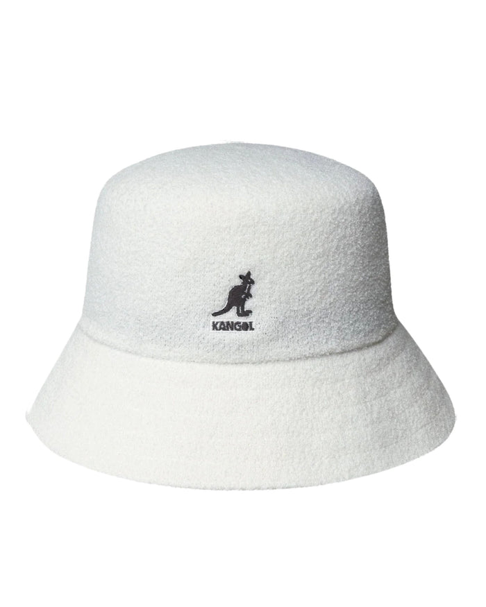 Kangol Cappello Pescatore Bermuda Bucket in Cotone Bianco Unisex 1