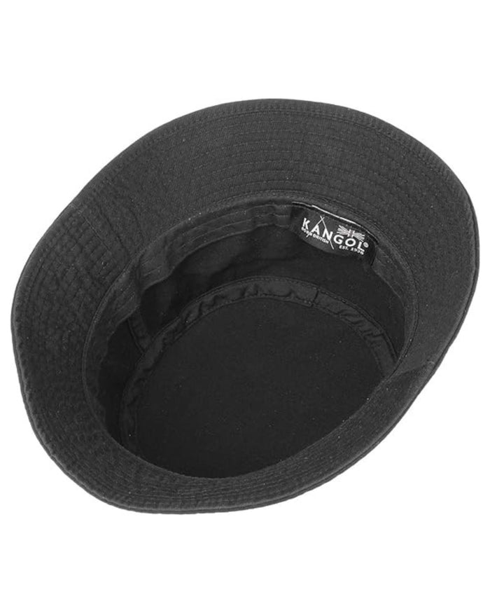 Kangol Cappello Pescatore Washed Bucket in Cotone Nero Unisex 3