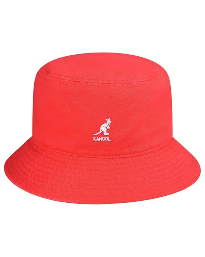 Kangol Cappello Pescatore Washed Bucket in Cotone Rosso Ciliegia Unisex 1