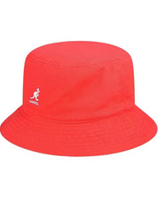 Kangol Cappello Pescatore Washed Bucket in Cotone Rosso Ciliegia Unisex
