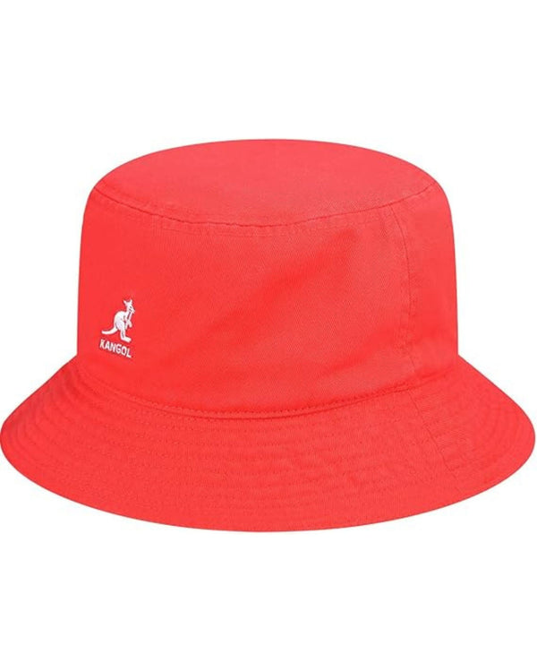 Kangol Cappello Pescatore Washed Bucket in Cotone Rosso Ciliegia Unisex-2