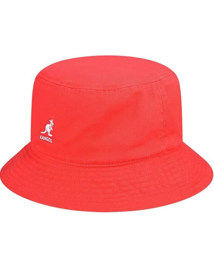 Kangol Cappello Pescatore Washed Bucket in Cotone Rosso Ciliegia Unisex 2