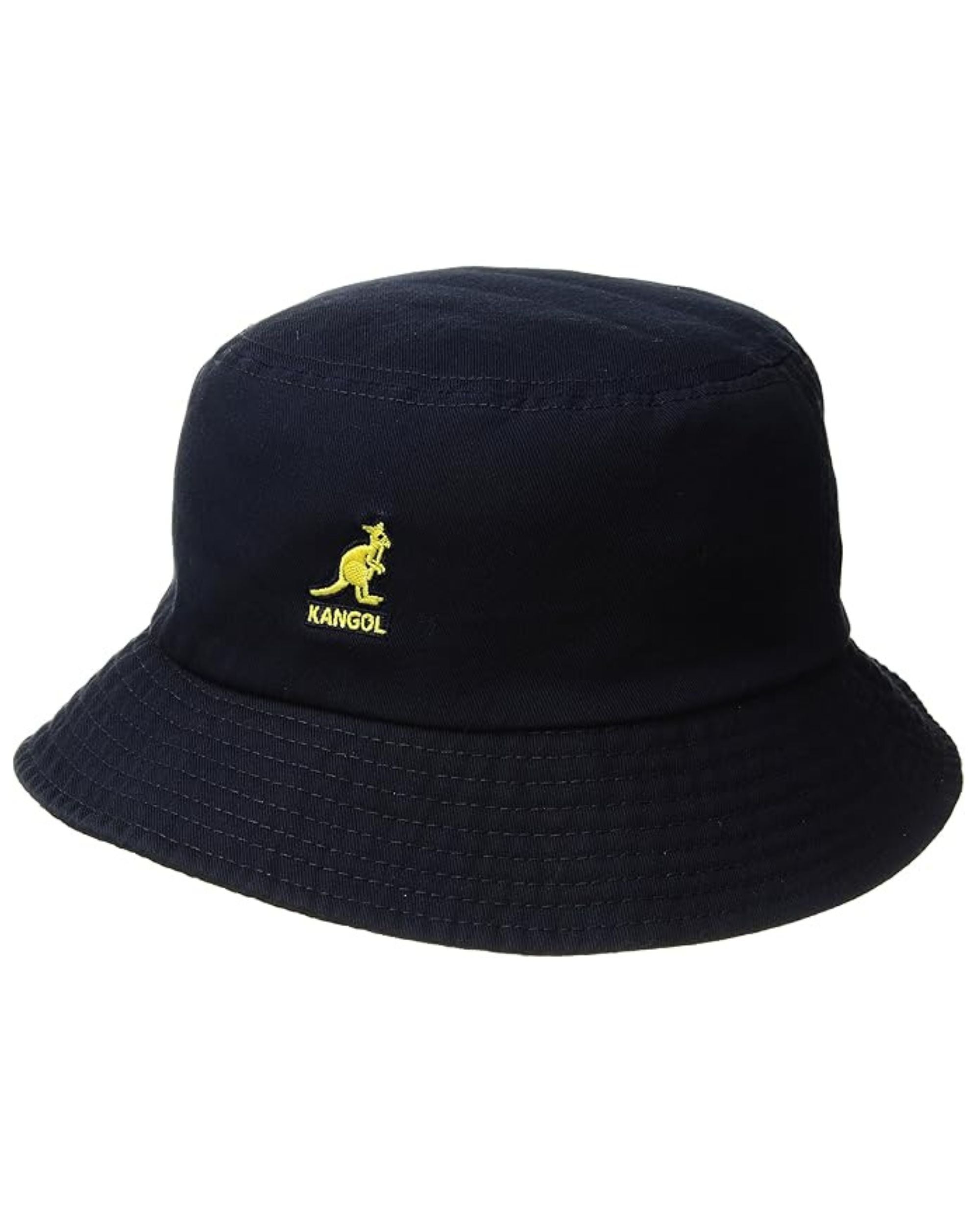 Kangol Cappello Pescatore Washed Bucket in Cotone Blu Navy Unisex