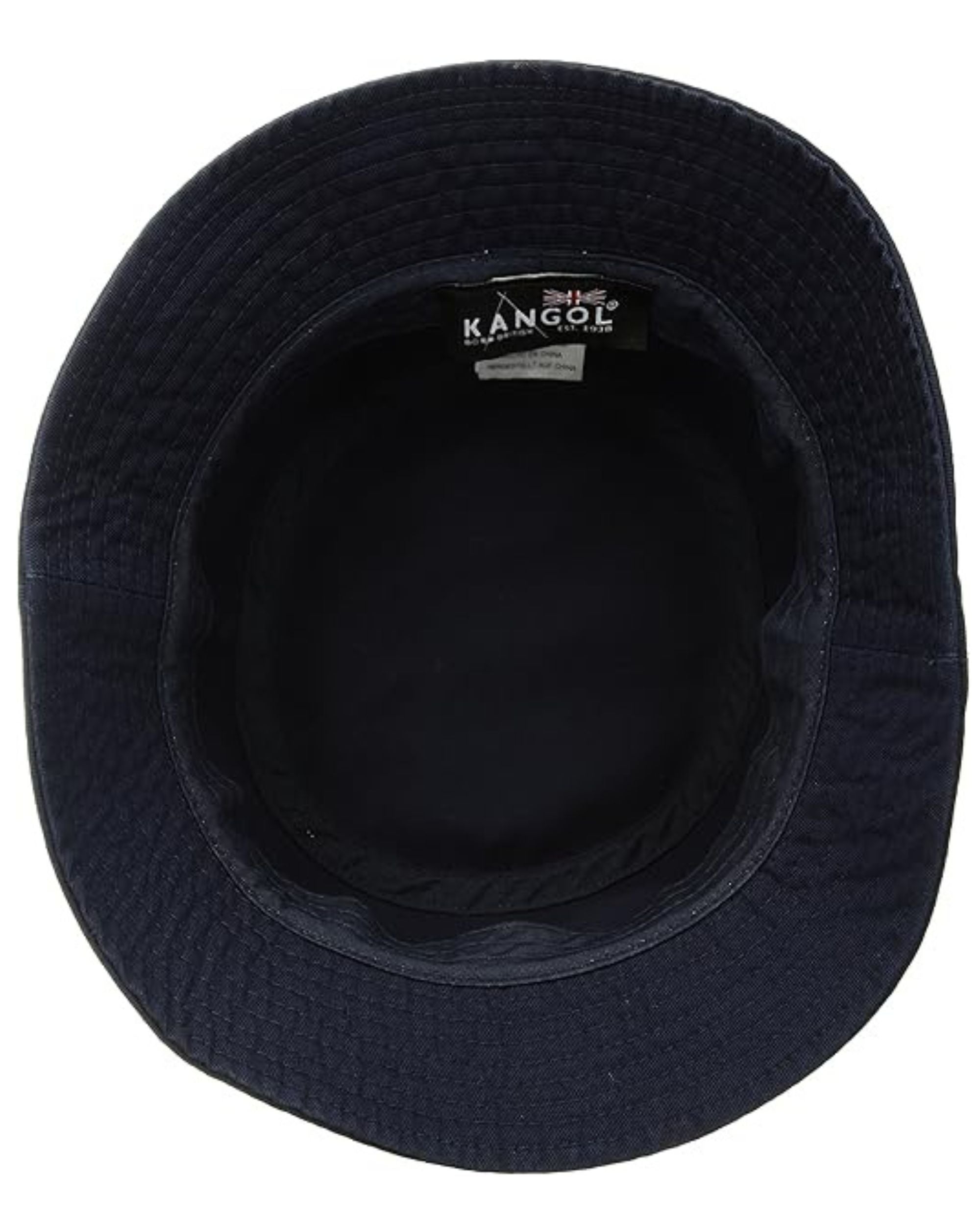 Kangol Cappello Pescatore Washed Bucket in Cotone Blu Navy Unisex