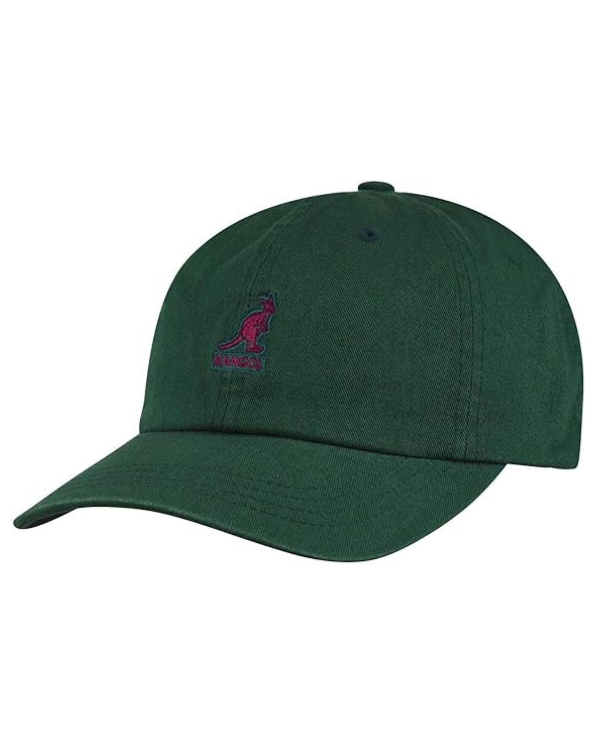 Kangol Cappellino Washed Baseball in Cotone Verde Alga Unisex