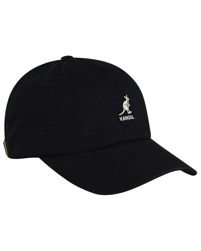 Kangol Cappellino Washed Baseball in Cotone Nero Unisex 3