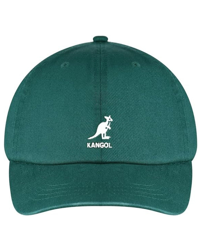 Kangol Cappellino Washed Baseball in Cotone Verde Pino Unisex 2