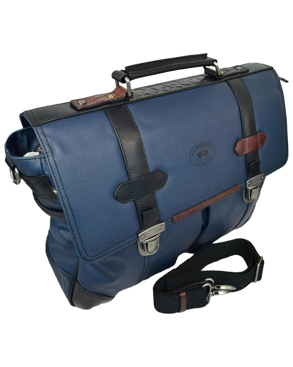 La Martina Briefcase 24 Hours Pocket On Back Blue Men