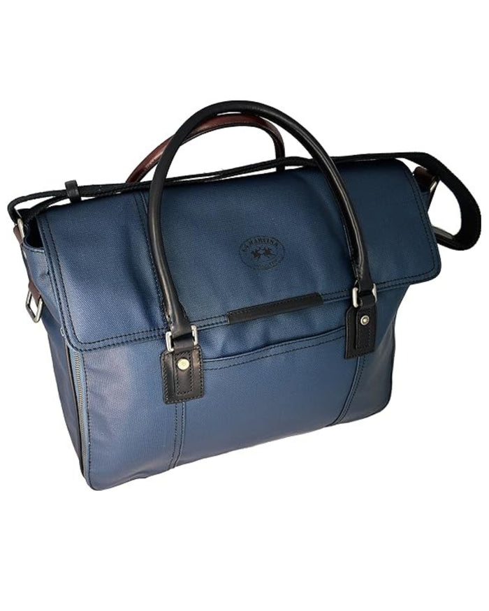 La Martina Messenger Work Bag Oak Blue Unisex 3