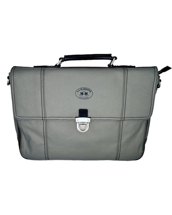 La Martina Briefcase Work Bag Grey Unisex