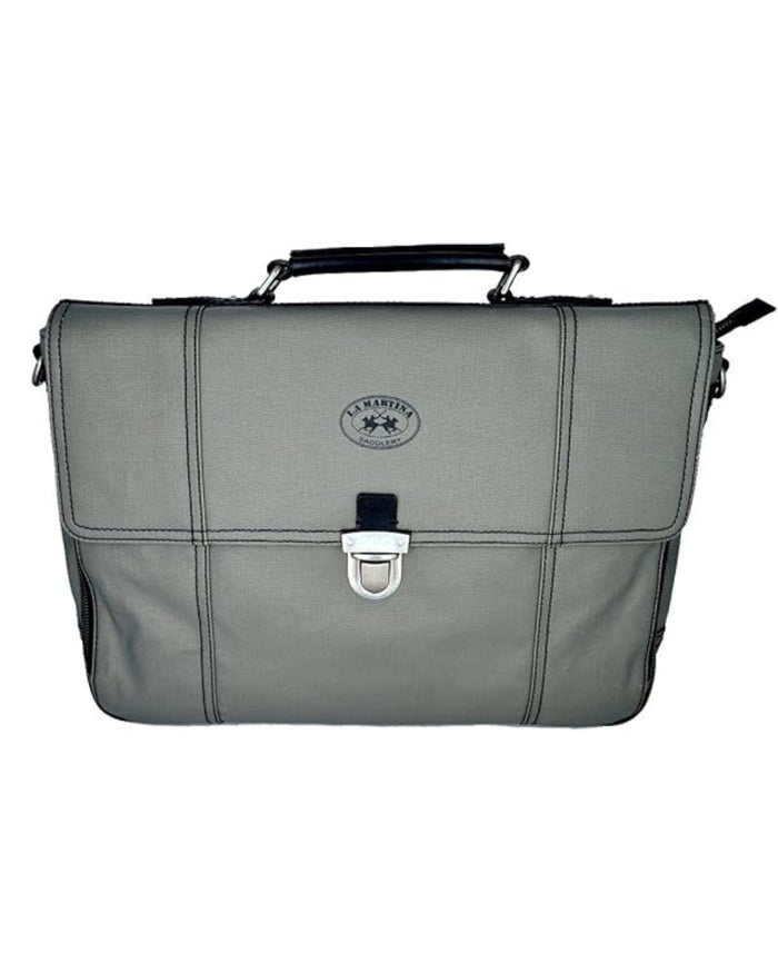 La Martina Briefcase Work Bag Grey Unisex 1