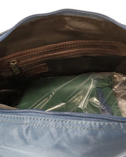 La Martina A Spalla Tessuto Tecnico Inserti Pelle Blu Donna