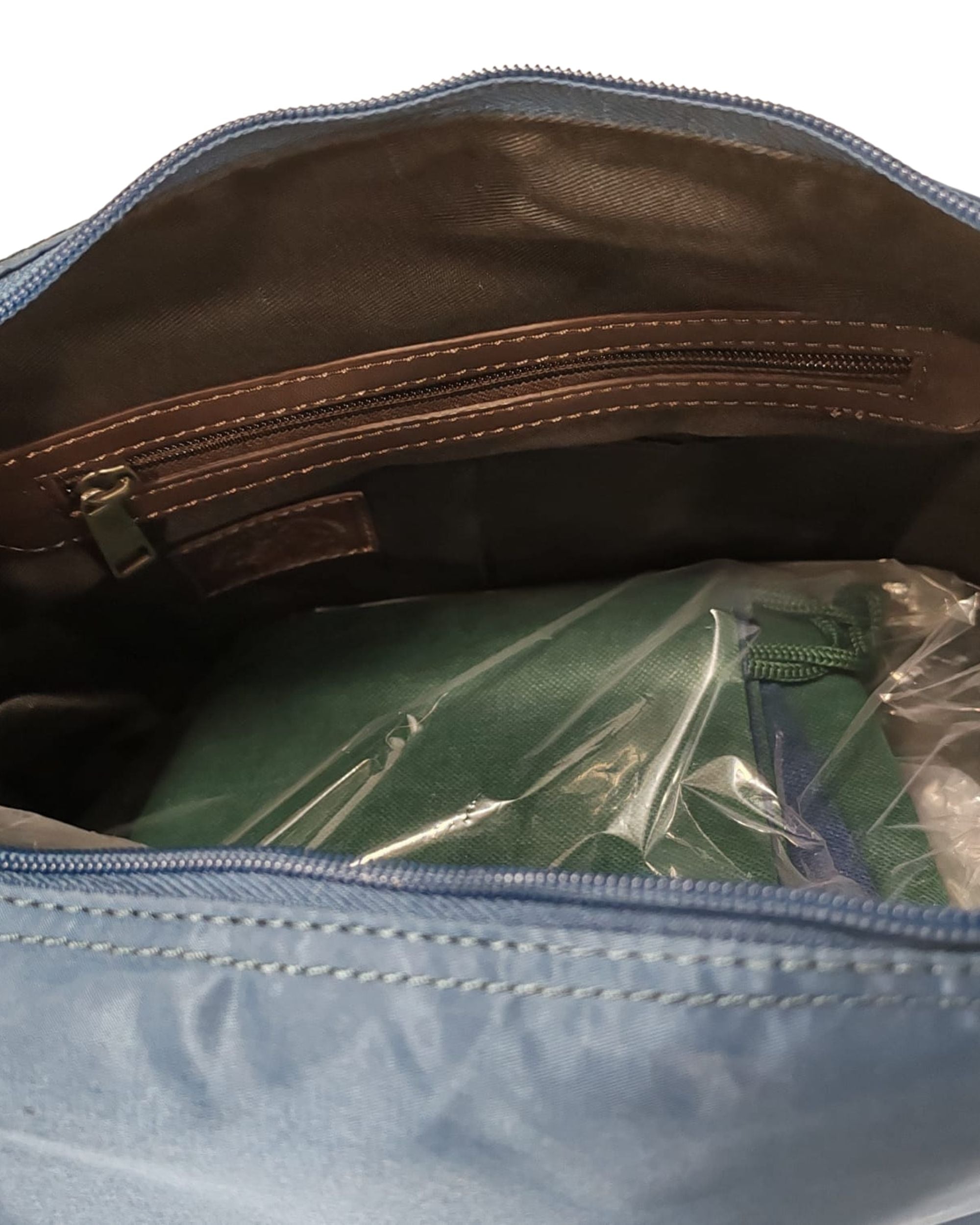 La Martina A Spalla Tessuto Tecnico Inserti Pelle Blu Donna