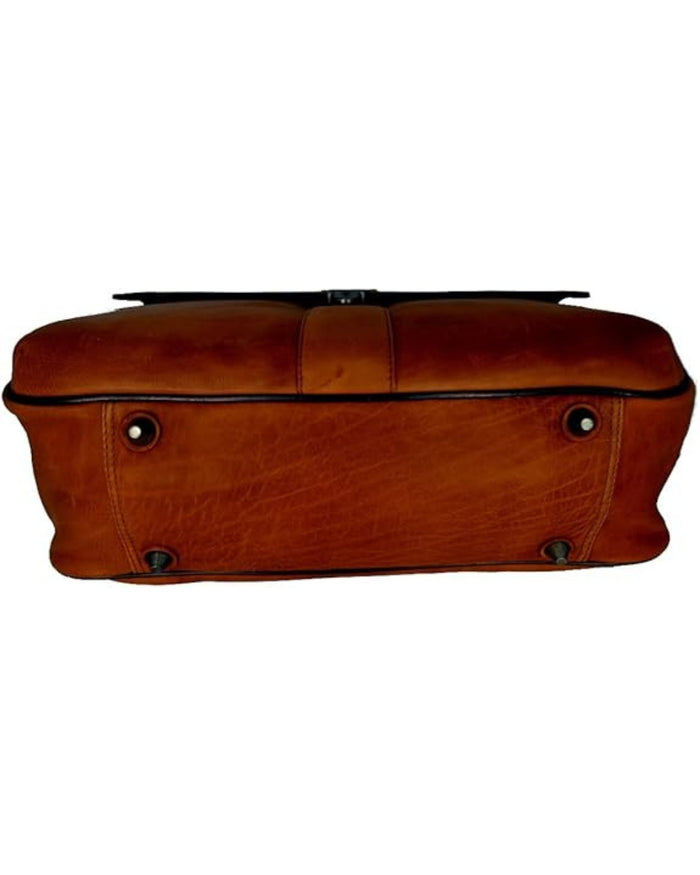 La Martina Messenger Work Bag Brown Oak Unisex 4