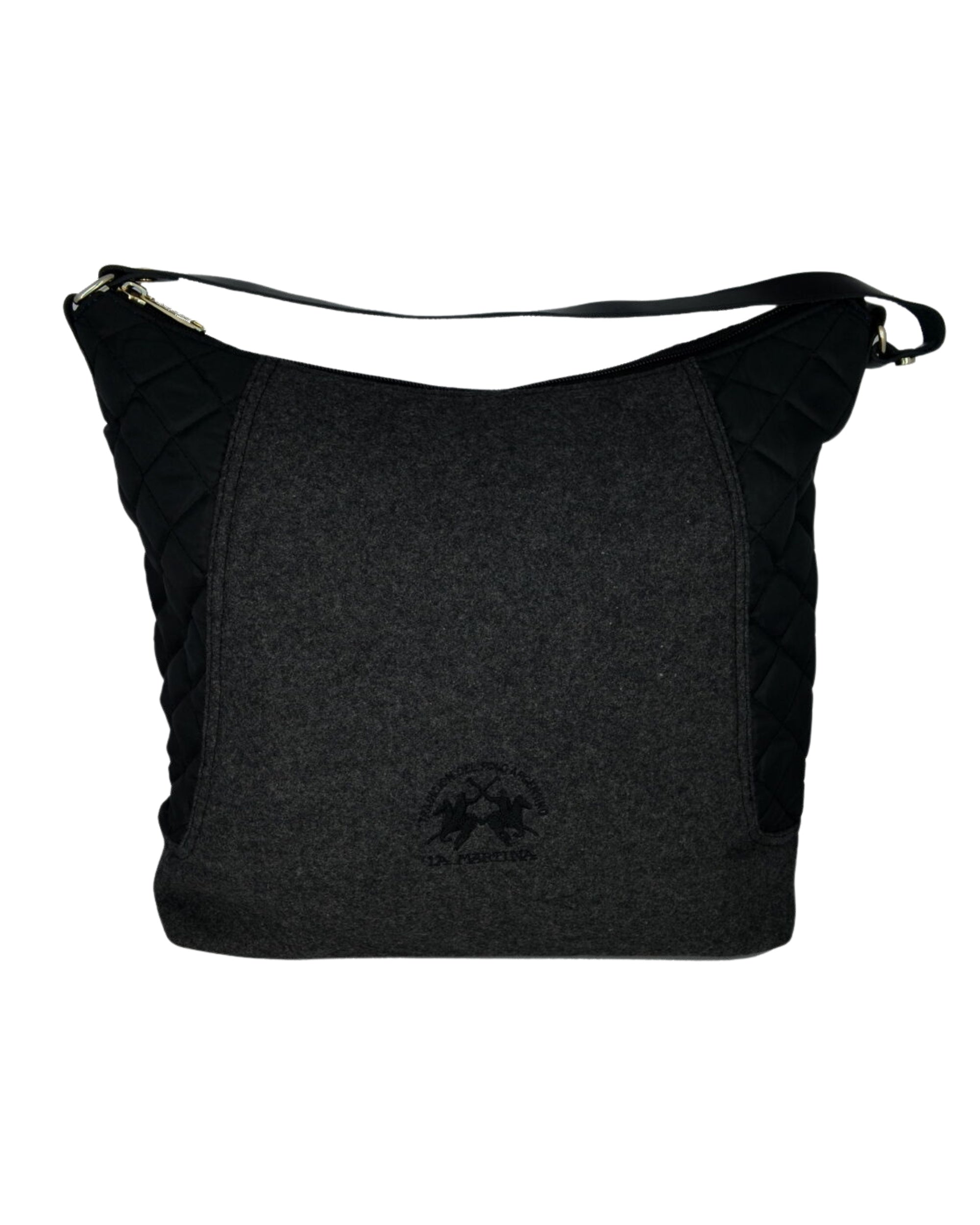 La Martina A Spalla In Misto Feltro Nero Donna