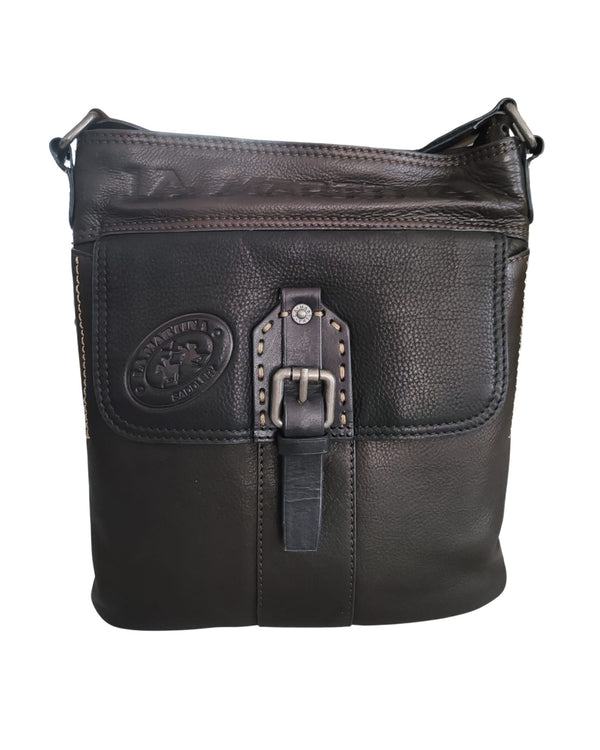 La Martina Mendeza Shoulder Bag With External Pocket Black Men