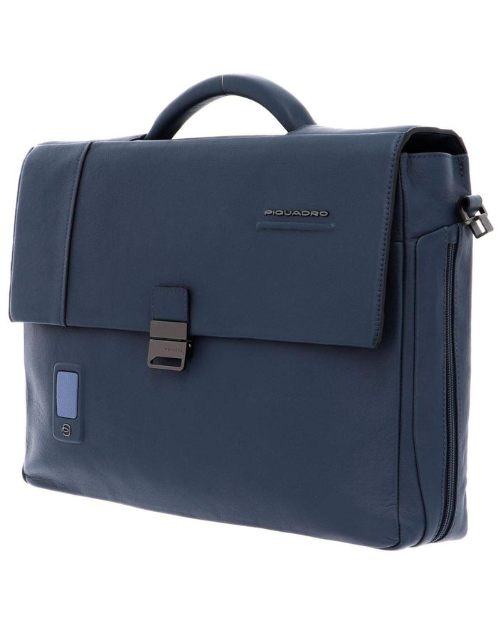 Piquadro Borsa Messenger Espandibile Blu Uomo 5