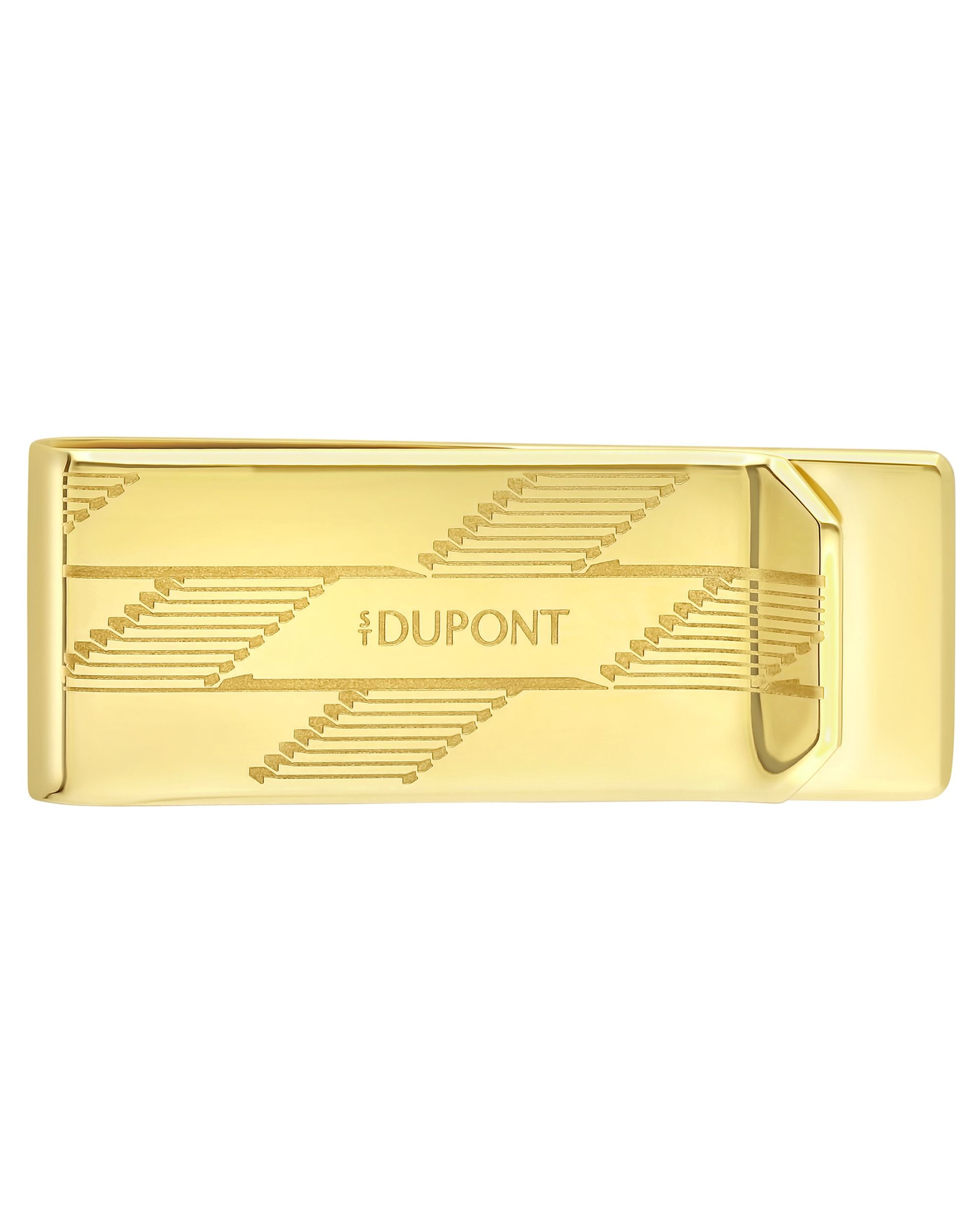 S.t.dupont Clip Fermasoldi Monogram 1872 52x20 Cm Acciaio Color Oro Unisex