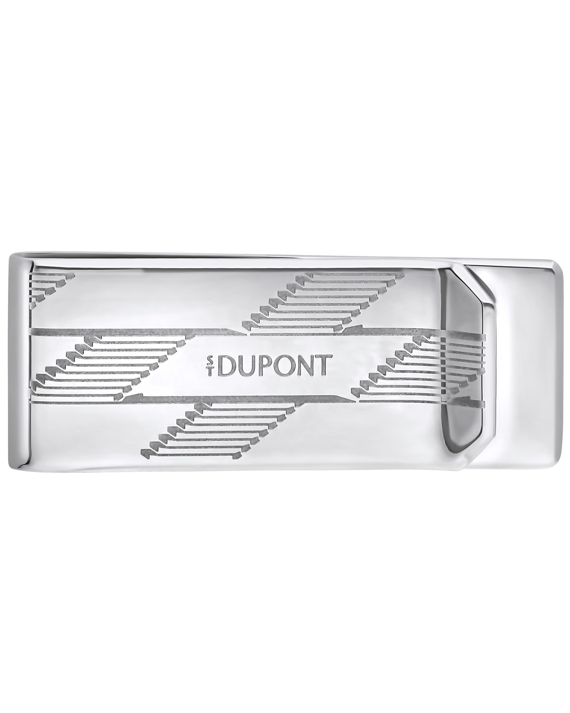 S.t.dupont fermasoldi money clip Monogram 1872 52x20 Cm Acciaio Argento 003543