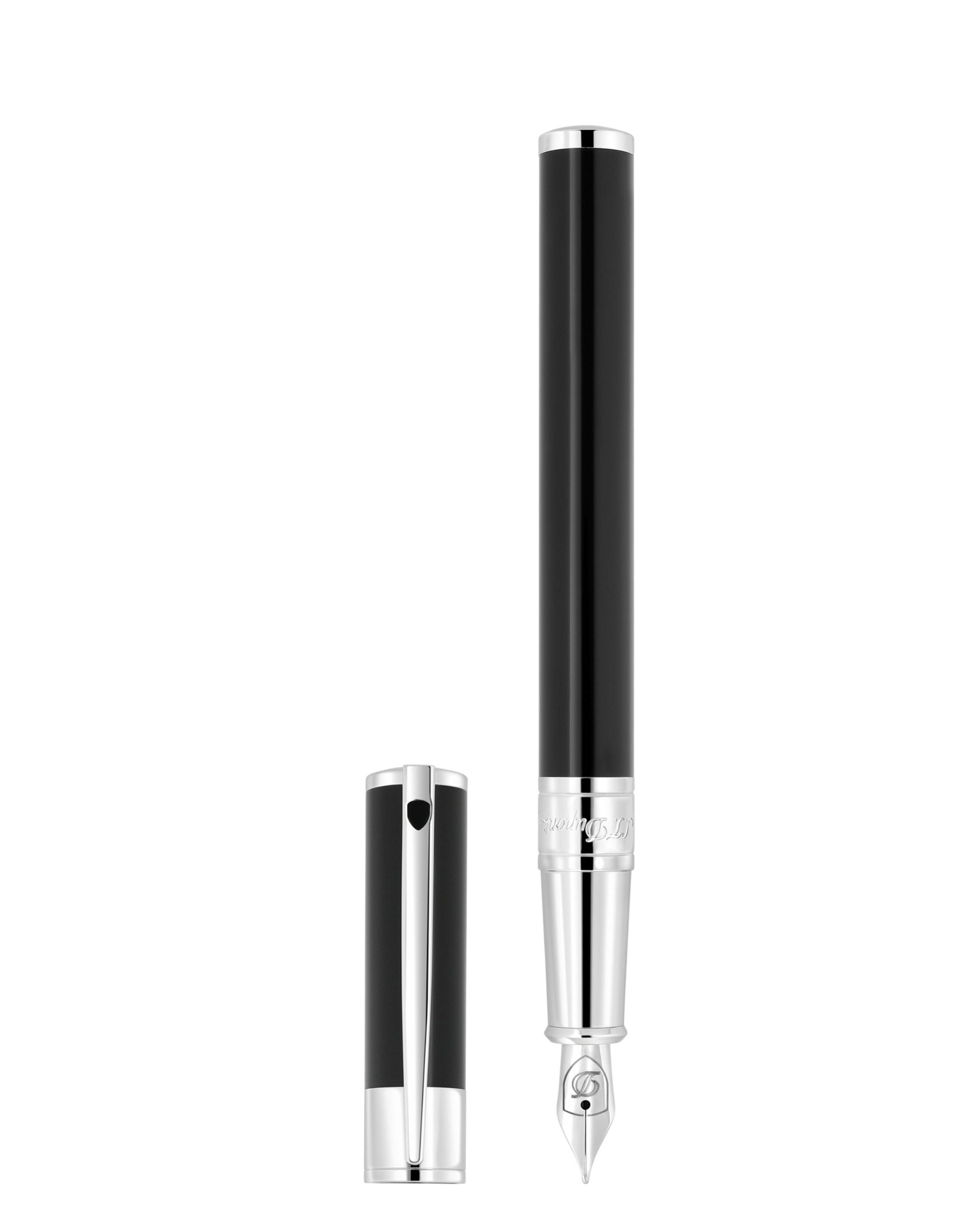 S.t.dupont Penna stilografica D-Initial nero e cromo uomo donna 260203
