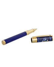 S.t.dupont Penna Roller 'koi Fish' Con Finiture In Oro Blu Unisex