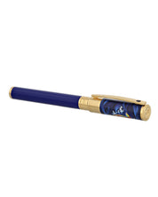 S.t.dupont Penna Roller 'koi Fish' Con Finiture In Oro Blu Unisex