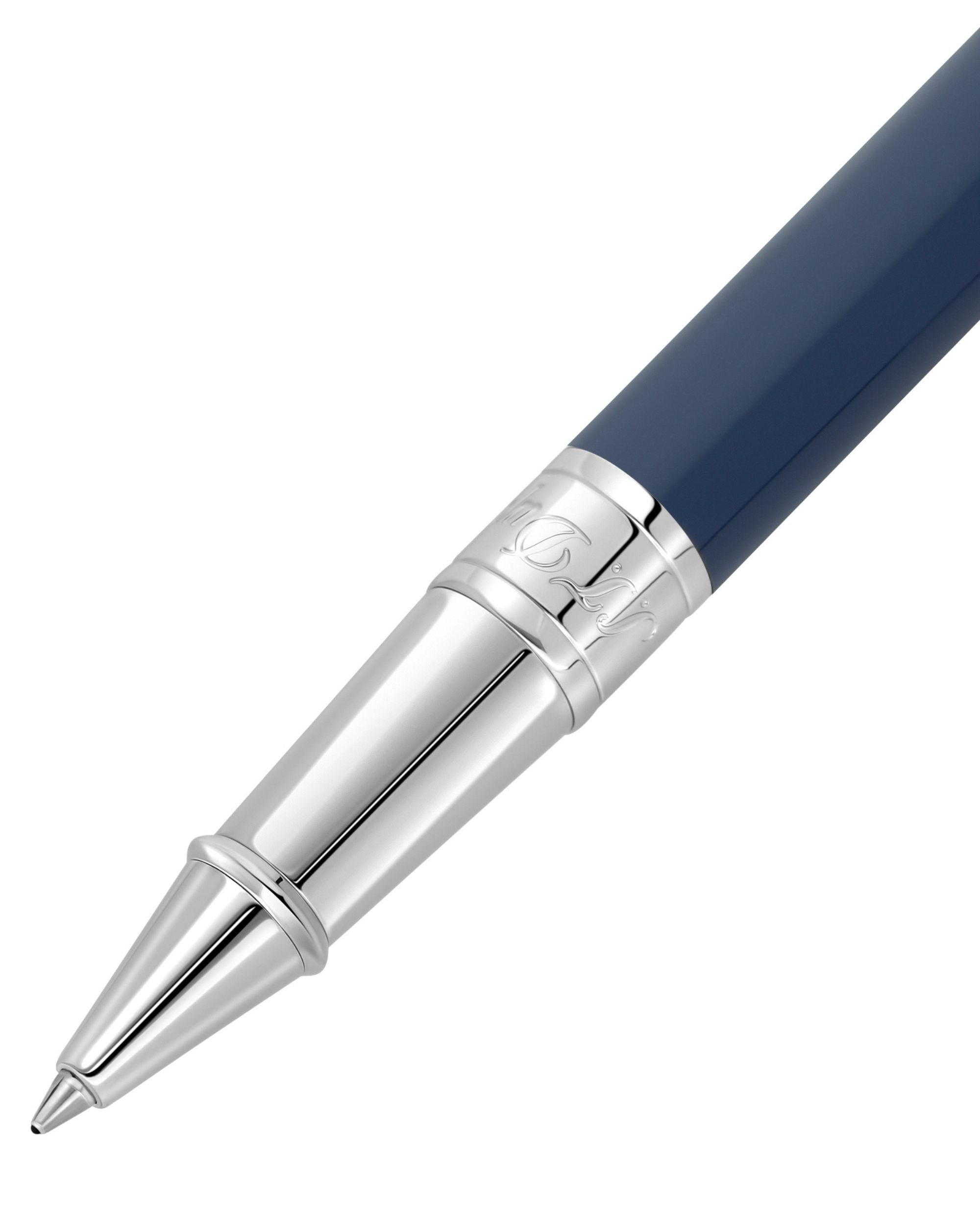 S.t.dupont Penna Cromo Blu 262205 INITIAL ROLLER