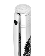 S.t.dupont Penna A Sfera Dragon Finiture Dorate Argento Unisex