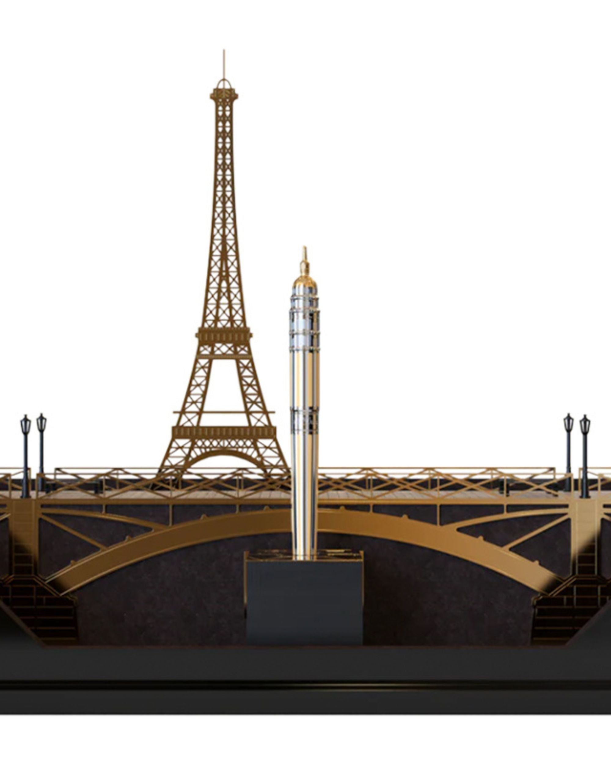 S.T. Dupont Set Penna da Scrittura 'STD Loves Paris' Edizione Limitata Nero Oro Unisex