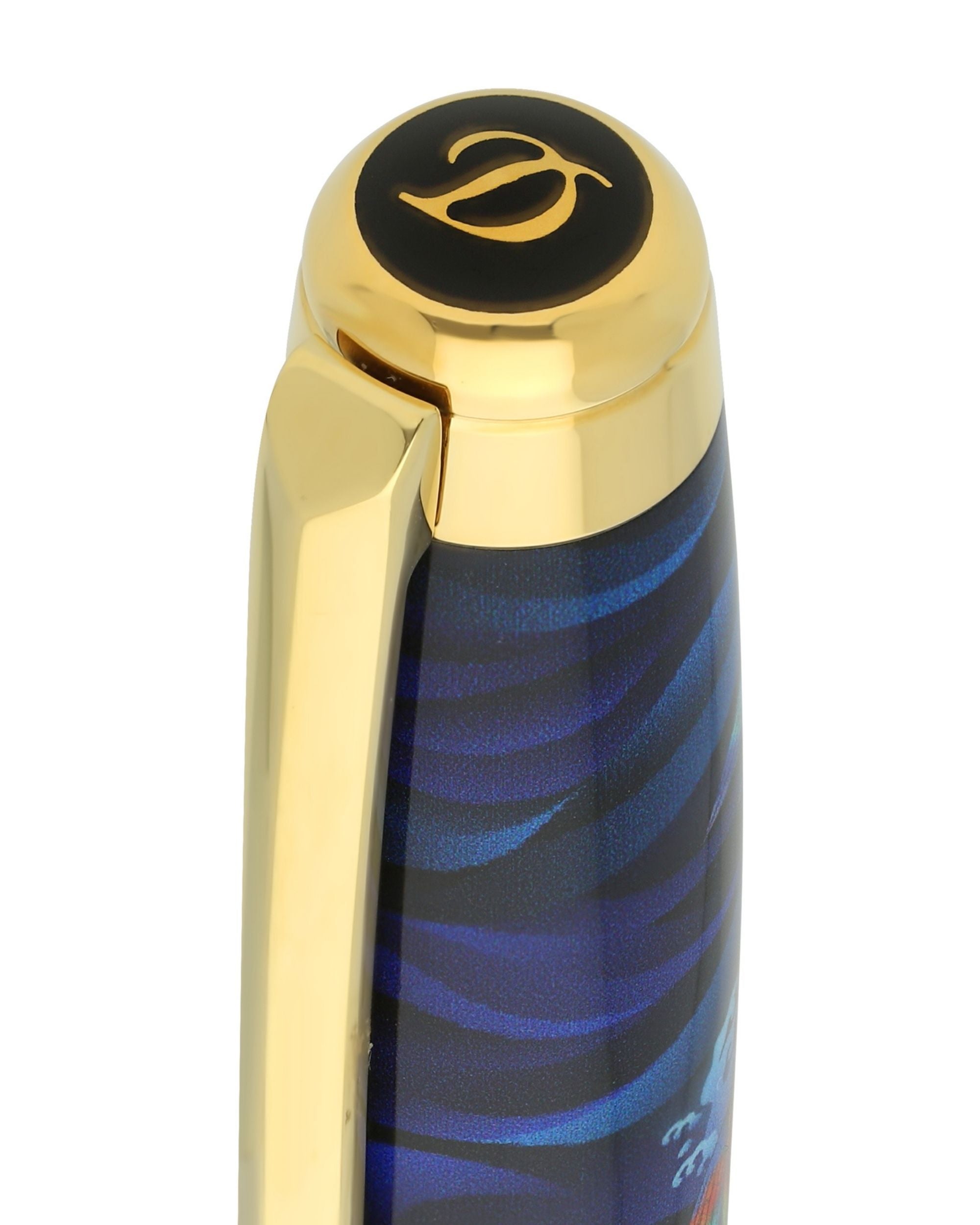 S.t.dupont Penna Roller Large 'koi Fish' Blu Unisex