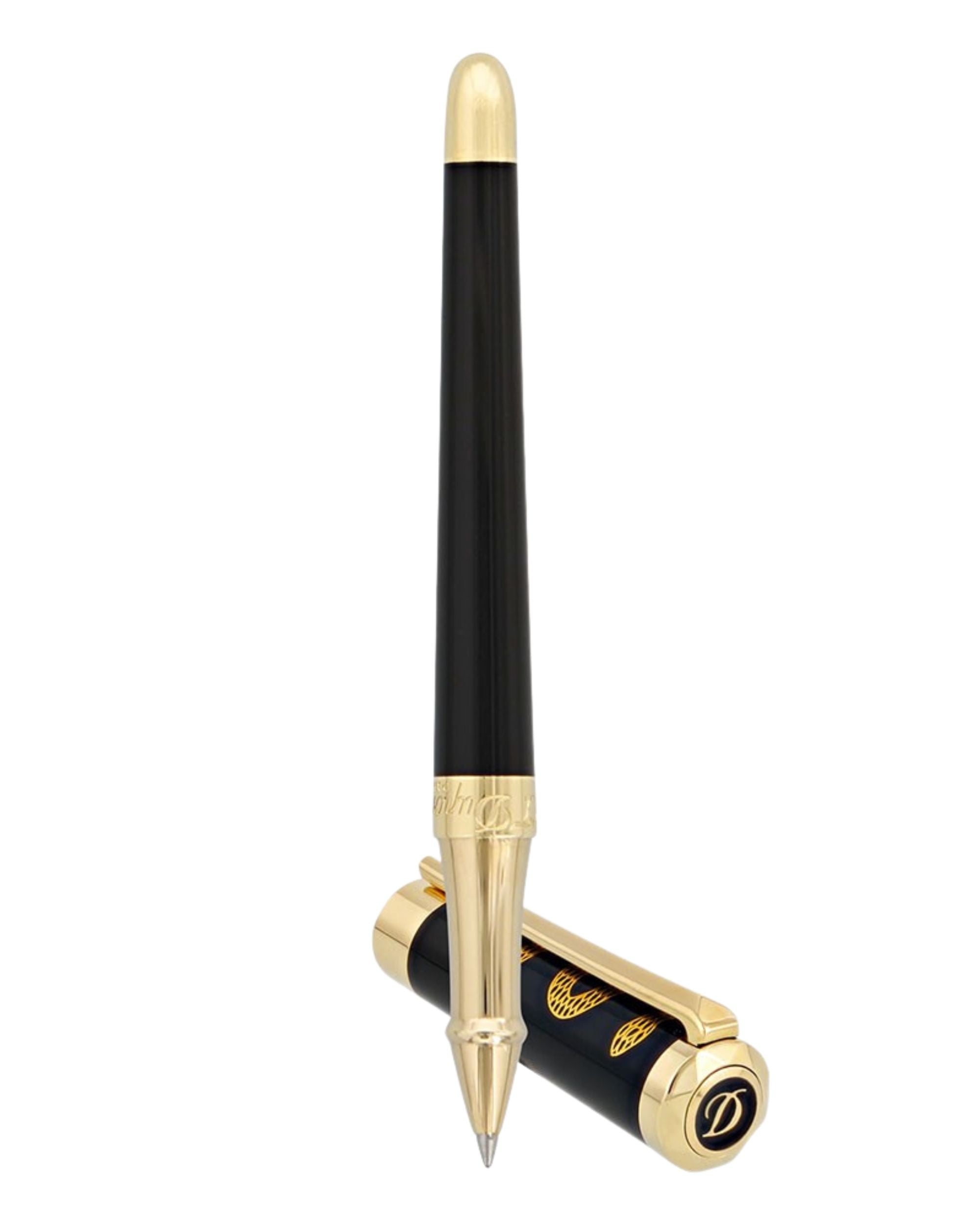 S.t.dupont Penna Roller Edizione Speciale Hippo Ippocrate Nero Oro