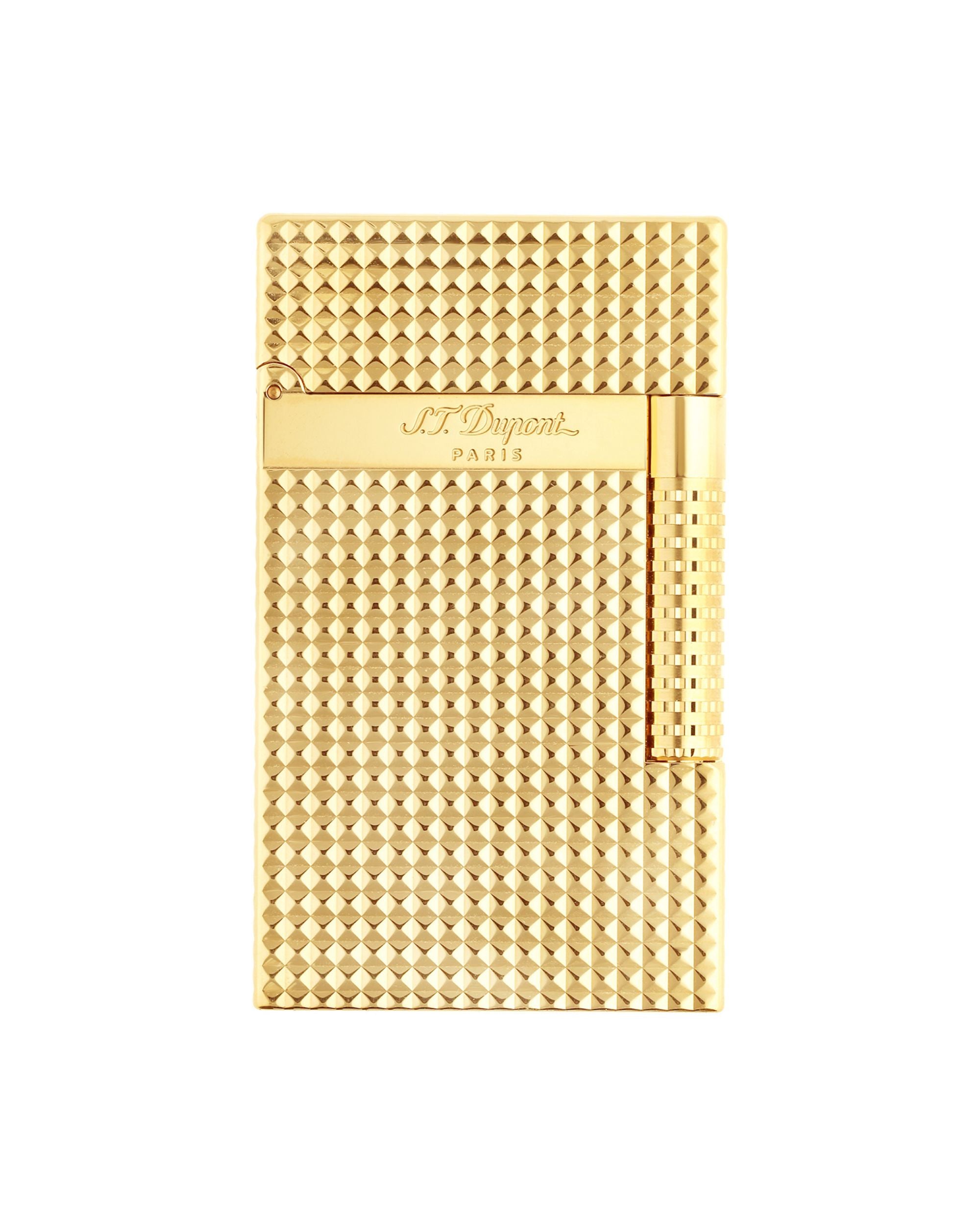 S.t.dupont accendino Gran Dupont Cling Diamond Head Oro C23009