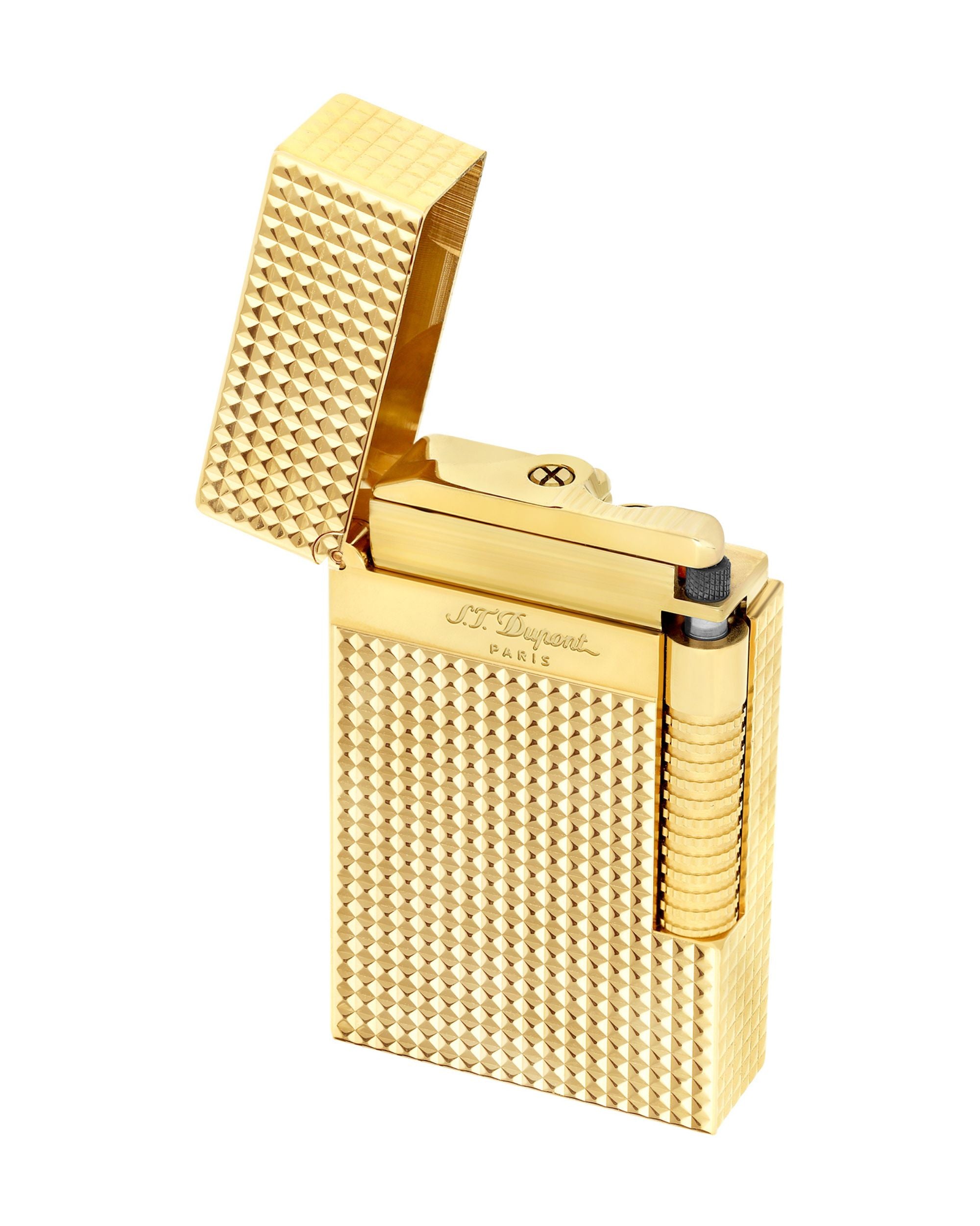 S.t.dupont accendino Gran Dupont Cling Diamond Head Oro C23009