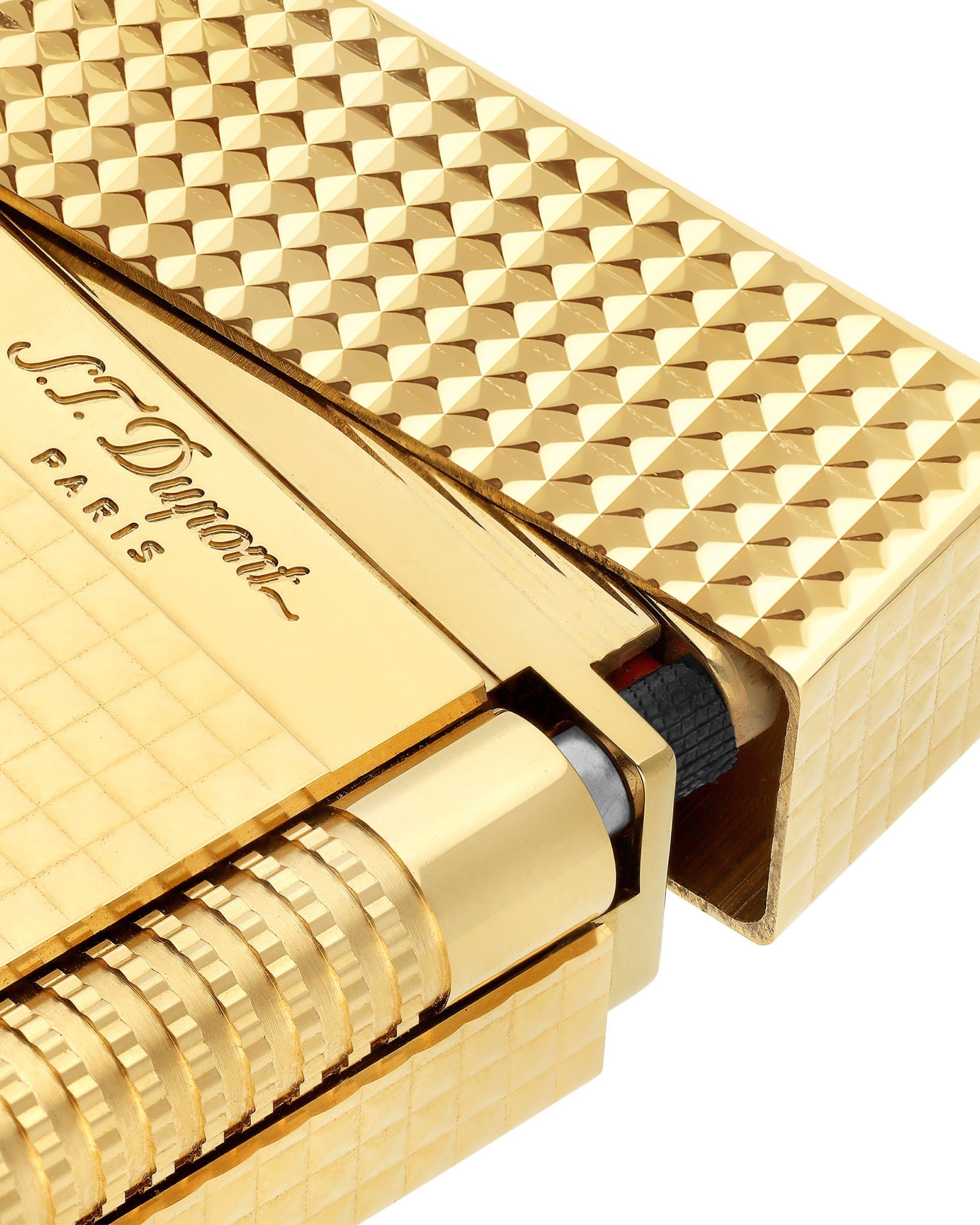 S.t.dupont accendino Gran Dupont Cling Diamond Head Oro C23009