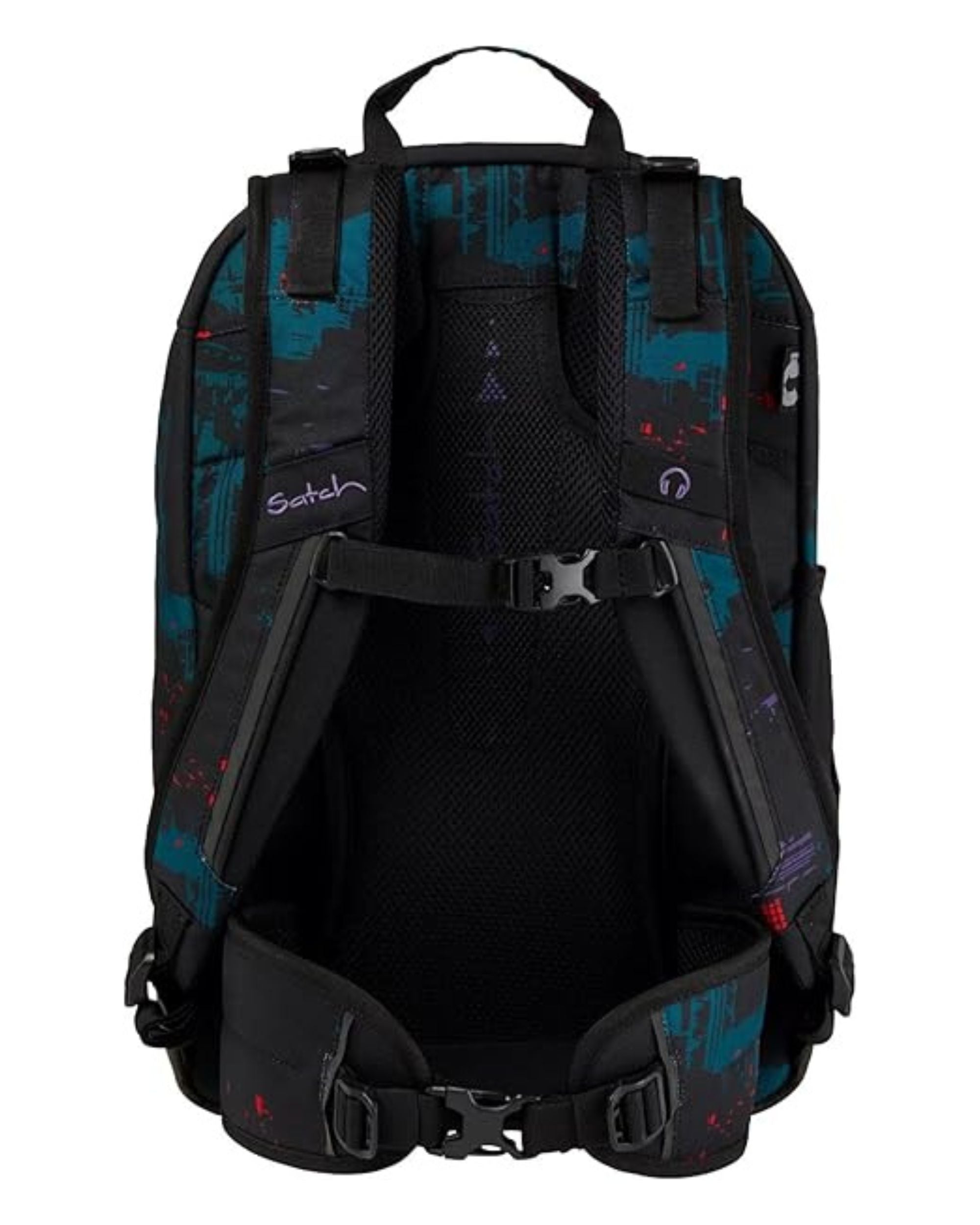 Satch Tempo Libero Imbottitura Posteriore, Eco Nero night vision Air