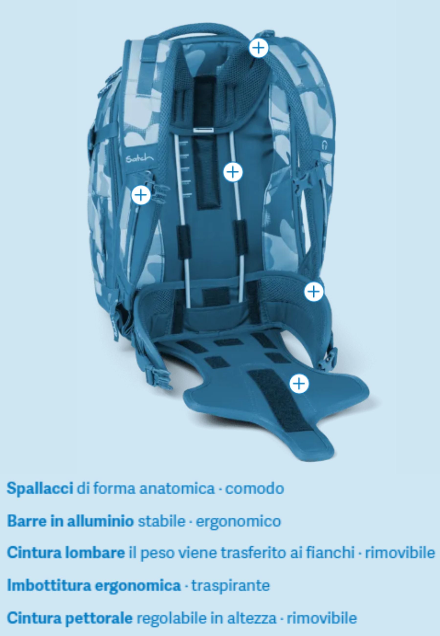 Satch Personalizzabile Ergonomico Eco 30 Litri Multicolore Sun catcher