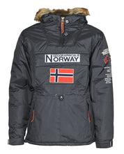 Geographical Norway Parka Con Cappuccio Fisso E Pelliccia Removibile Grigio Uomo