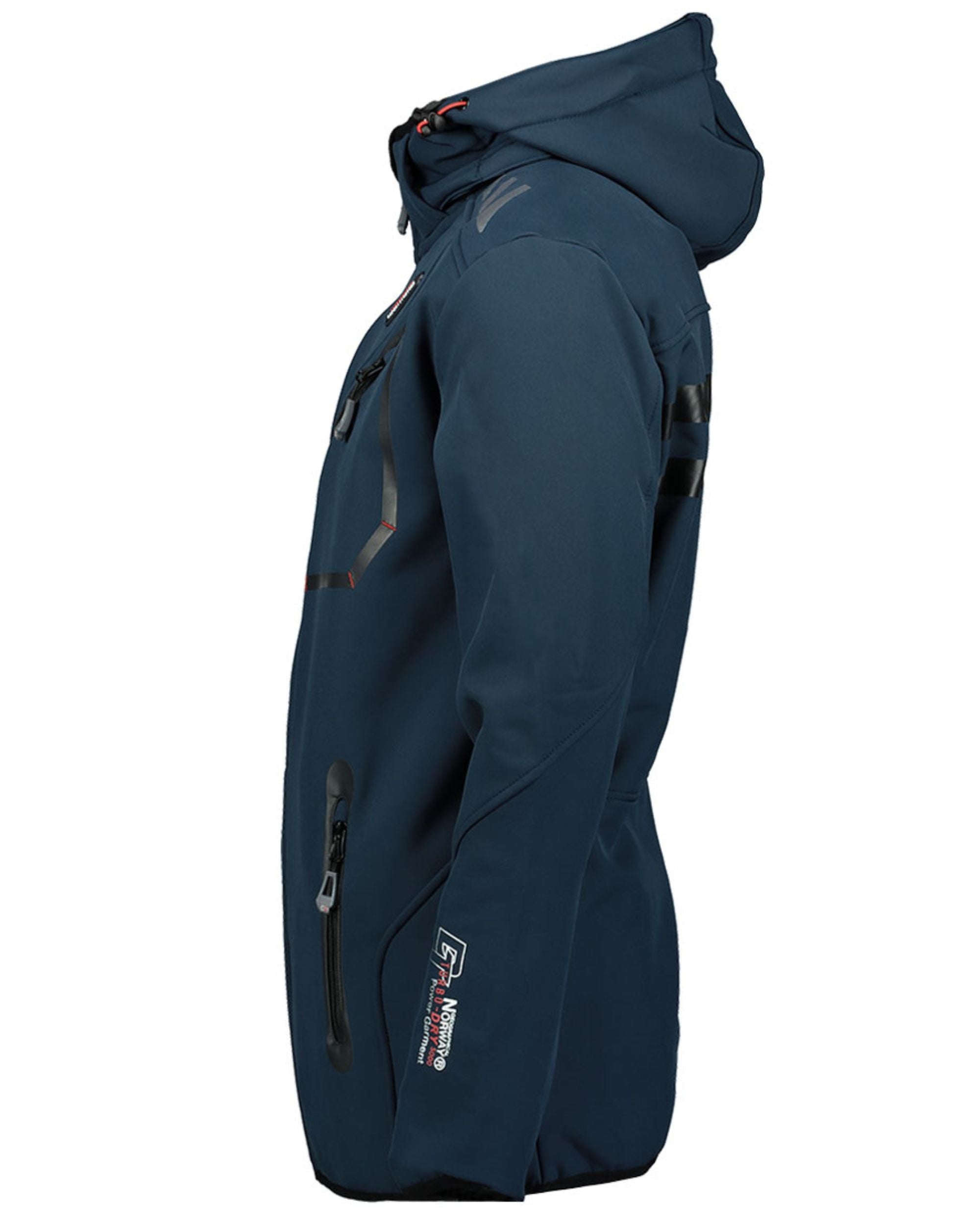 Geographical Norway, Giacca impermeabile da uomo in softshell, adatta per attività all'aperto, con cappuccio, Grigio scuro, XXXL Geographical Norway, Giacca impermeabile da uomo in softshell, adatta per attività all'aperto, con cappuccio, Grigio scuro, XXXL
