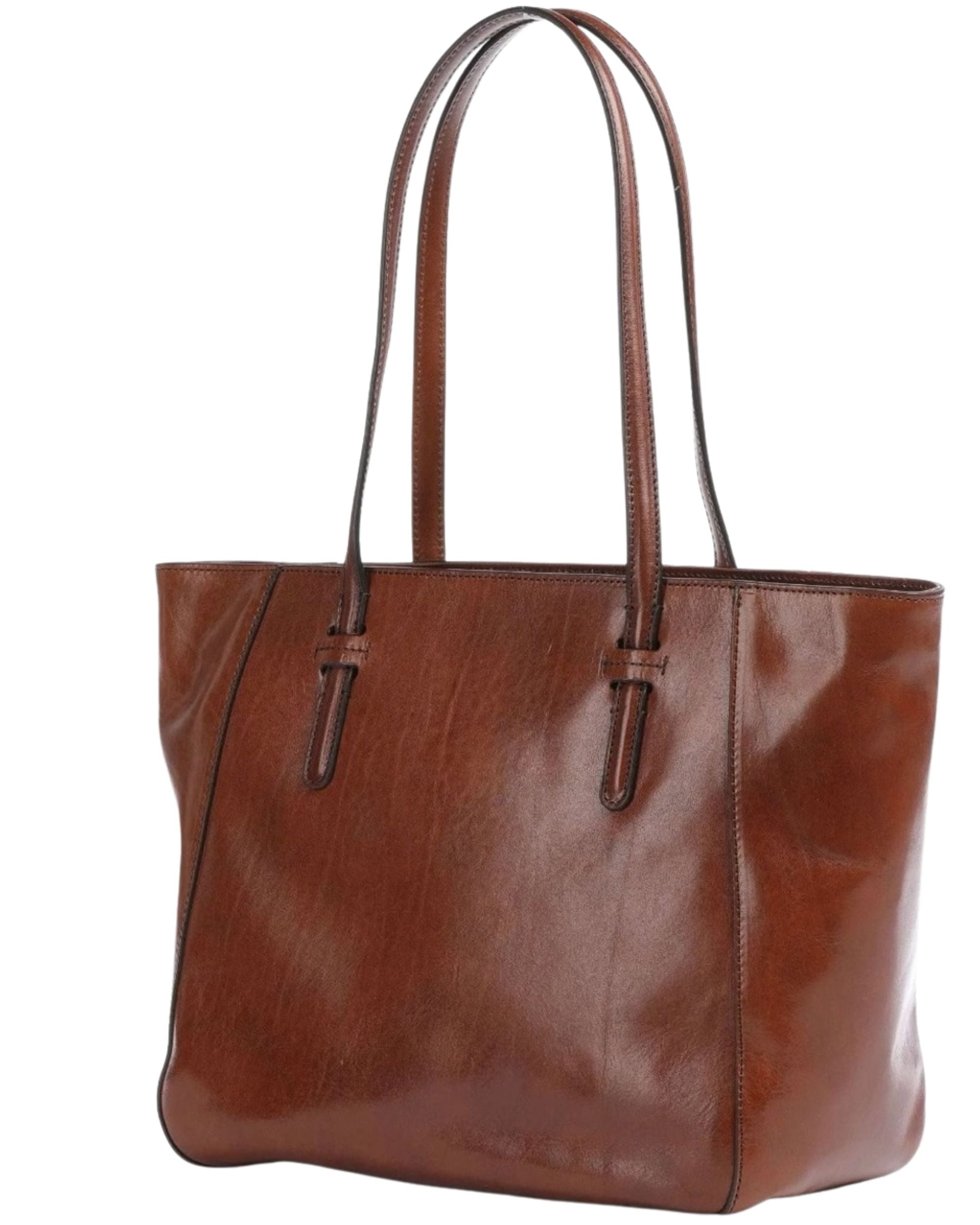 The Bridge Borsa a Spalla Shopper Diana Outline A Trapezio Marrone Donna