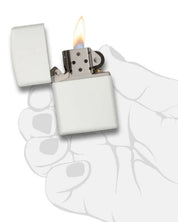 Zippo Antivento Ricaricabile Made In Usa Bianco Unisex