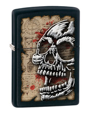 Zippo Antivento Ricaricabile Made In Usa Nero 22H021 SCHELETRO MAPPA