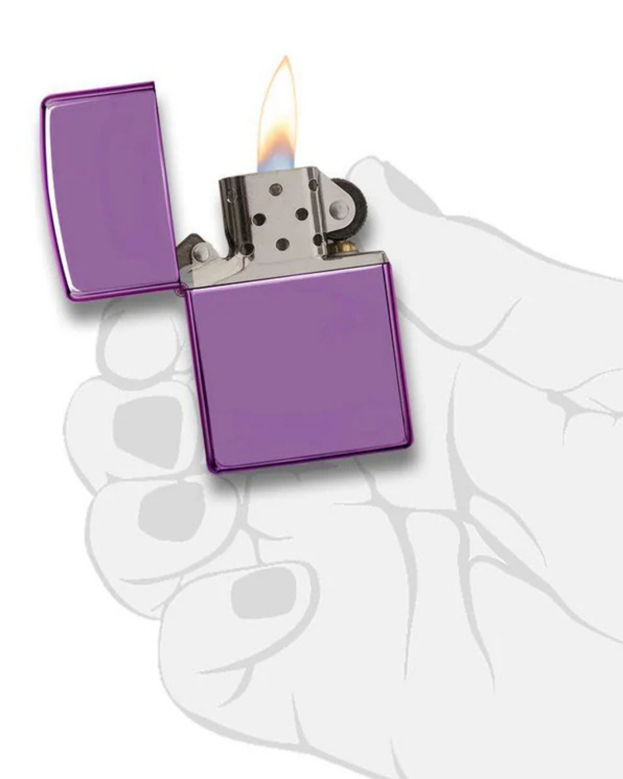 Zippo Antivento Ricaricabile Made In Usa Viola Unisex