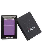 Zippo Antivento Ricaricabile Made In Usa Viola Unisex