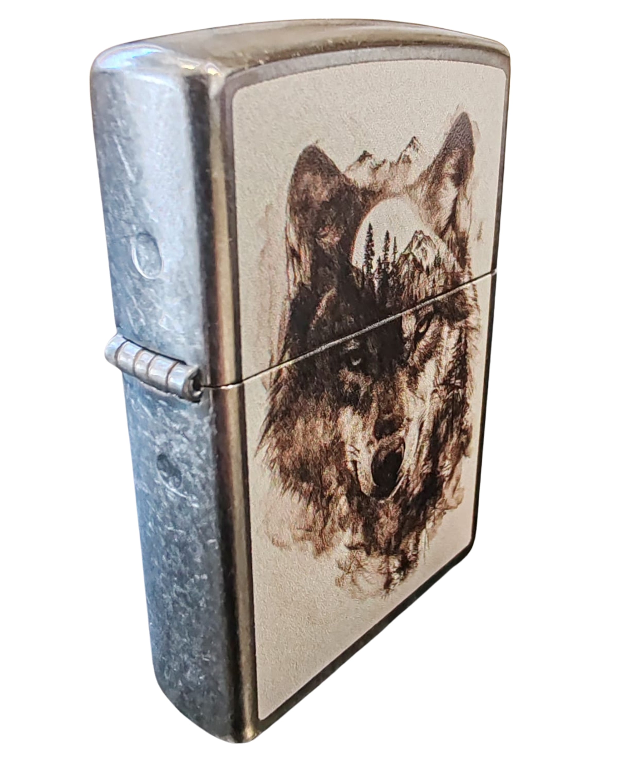 Zippo Ricaricabile Antivento Made In Usa Nel Box Regalo Argento Unisex 24L002 wolf