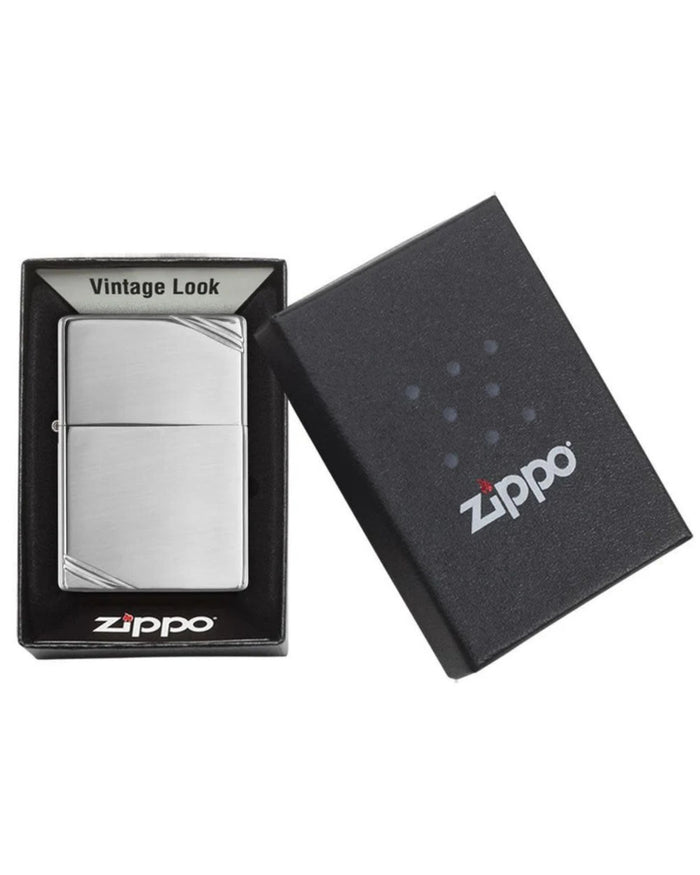 Zippo Vintage Cromo Lucido Argento Unisex 4