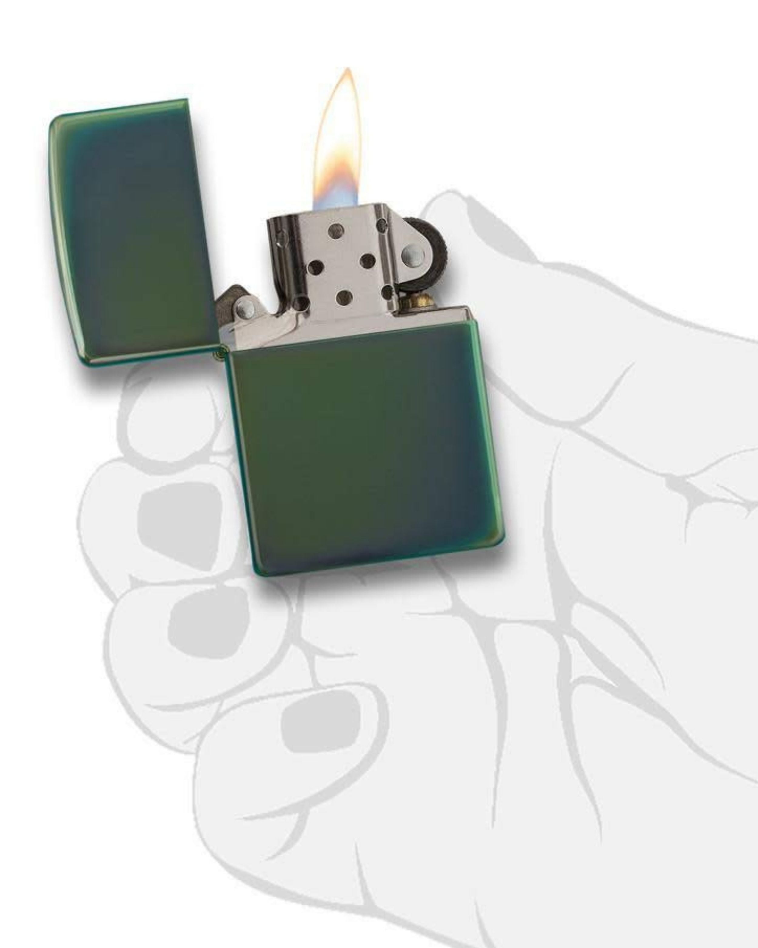 Zippo Antivento Ricaricabile Made In Usa Verde 28129