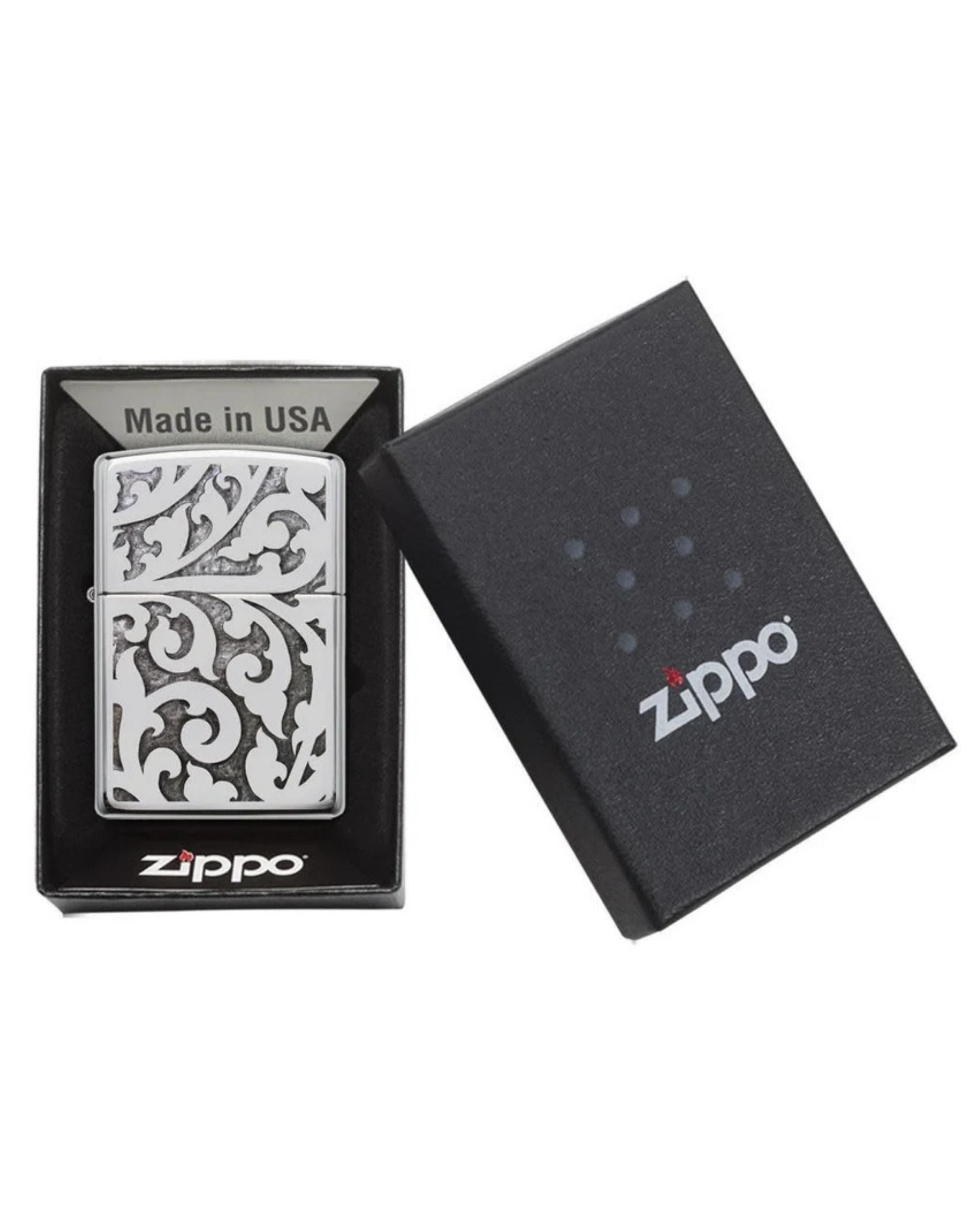Zippo Antivento Ricaricabile Made In Usa Argento Unisex