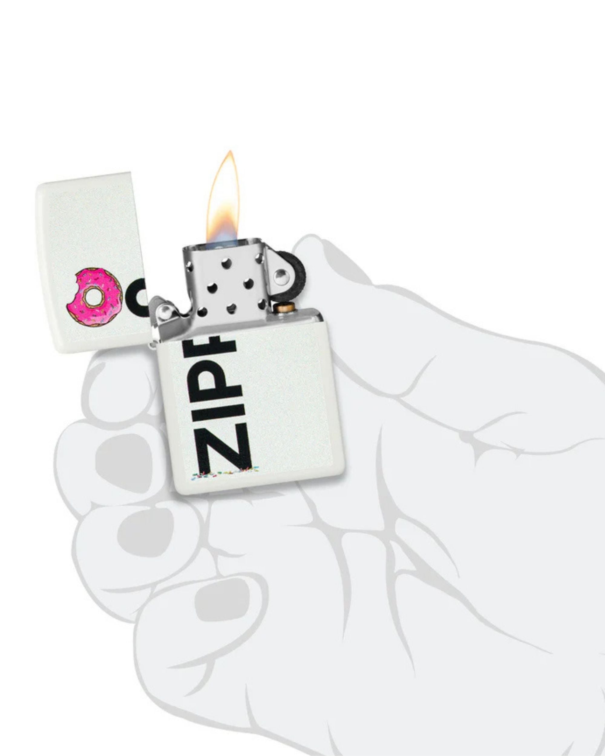 Zippo Accendino Antivento Made In Usa Ricaricabile Bianco Unisex