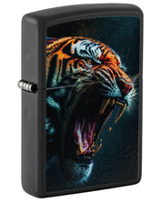 Zippo Accendino Antivento Made In Usa Ricaricabile Fiery Tiger Nero 46241