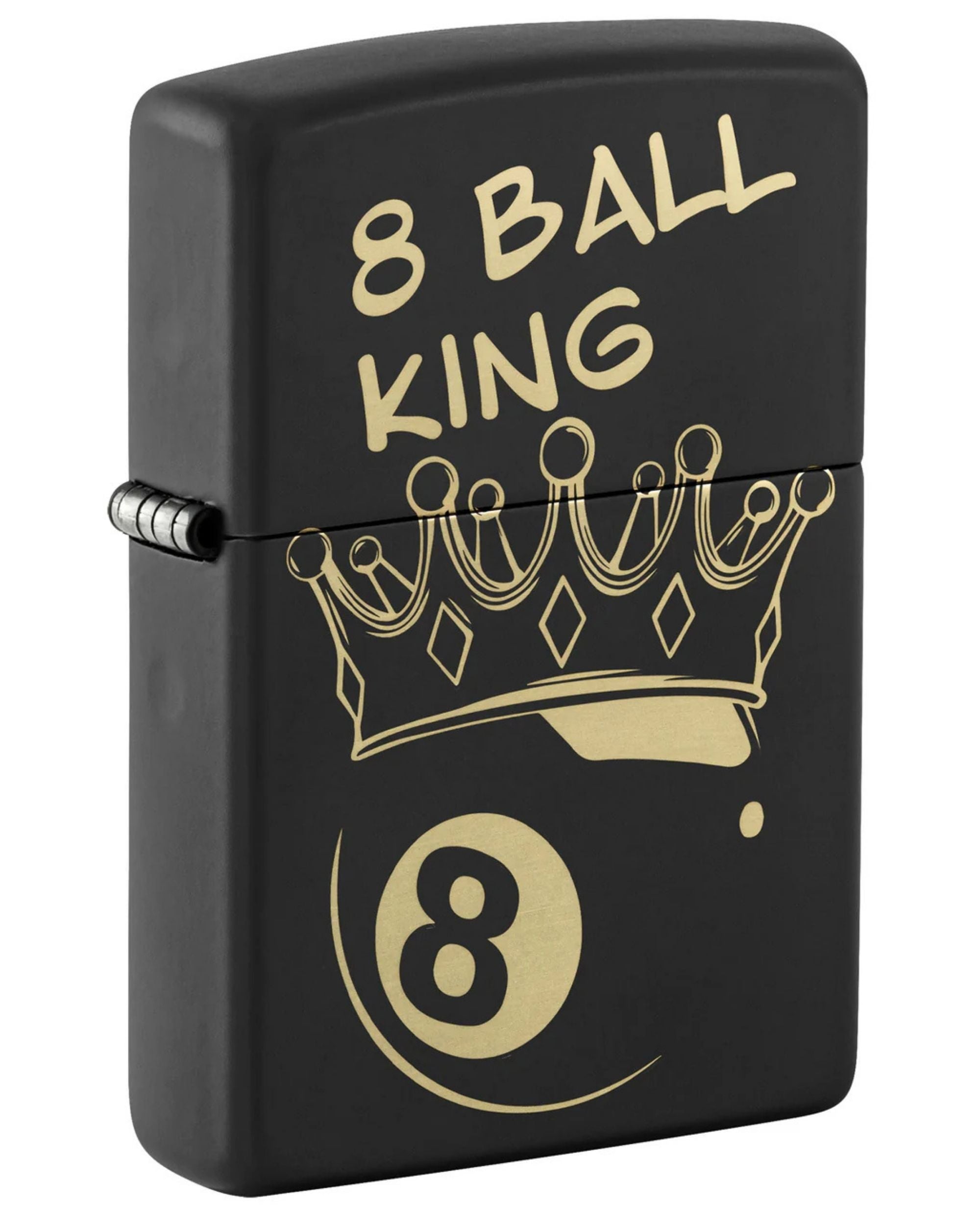 Zippo Accendino Antivento Made In Usa Ricaricabile '8 Ball' Nero Unisex